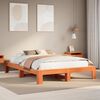 vidaXL Cadre de lit sans matelas cire marron 160x200cm bois pin massif