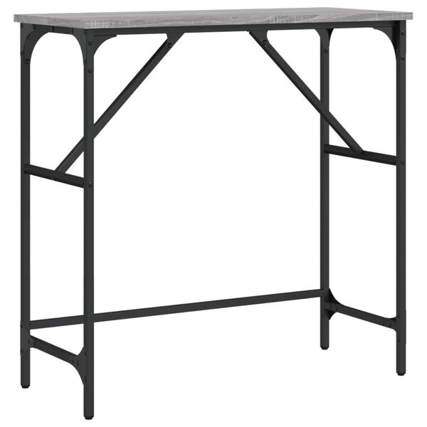vidaXL Table console sonoma gris 75x32x75 cm bois d'ingénierie