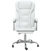 vidaXL Fauteuil inclinable de bureau Blanc Similicuir