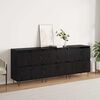 vidaXL Buffets 3 pcs Ch&ecirc;ne noir 180 x 35 x 70 cm Bois d'ing&eacute;nierie