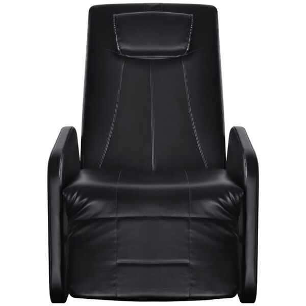 vidaXL Fauteuil de massage Noir Similicuir