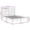 vidaXL Cadre de lit sans matelas bois massif 140x200 cm