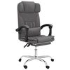 vidaXL Fauteuil de massage inclinable de bureau gris similicuir
