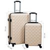 vidaXL Ensemble de valises rigides 2 pcs Doré ABS