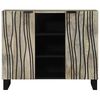 vidaXL Buffet Blanc 90 x 33 x 75 cm bois de manguier massif