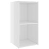 vidaXL Meuble TV blanc brillant 72x35x36,5 cm bois d&rsquo;ing&eacute;nierie