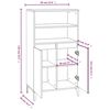 vidaXL Buffet haut Sonoma gris 60x36x110 cm Bois d'ing&eacute;nierie