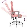 vidaXL Fauteuil de massage inclinable de bureau Rose Similicuir