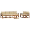 vidaXL Ensemble de canap&eacute;s d'ext&eacute;rieur 7 pc Naturel et Beige