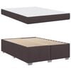 vidaXL Cadre de lit avec matelas Marron foncé 160 x 200 cm tissu