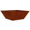 vidaXL Cache-pot de jardin 5 pcs Rouill&eacute; 40 x 40 x 15 cm Acier patin&eacute;