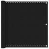 vidaXL &Eacute;cran de balcon Noir 90 x 800 cm HDPE et Aluminium