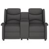 vidaXL Fauteuil de massage inclinable porte-gobelet 2places gris fonc&eacute;