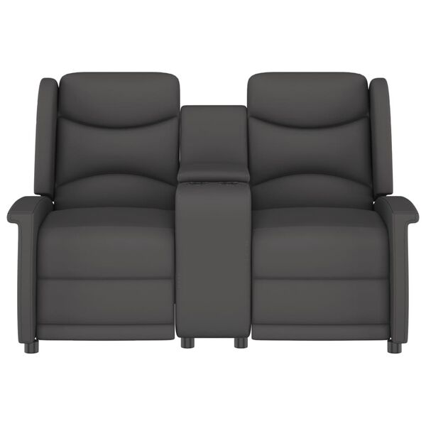 vidaXL Fauteuil de massage inclinable porte-gobelet 2places gris fonc&eacute;