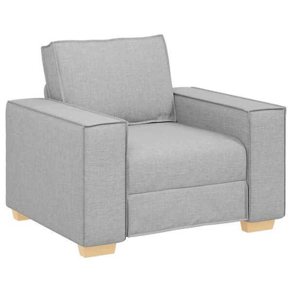 vidaXL Canap&eacute; Fauteuil Gris Nuage 60 cm Tissu