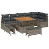 vidaXL Ensemble de canap&eacute; de jardin 9 pc 8-Nombre de places Gris