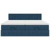 VidaXL Cadre de lit ottoman avec matelas bleu fonc&eacute; 160x200 cm velours