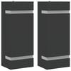 vidaXL Appliques murales d'ext&eacute;rieur 2 pcs noir acier inoxydable