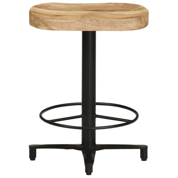 vidaXL Tabourets de bar lot de 2 52 cm bois de manguier massif