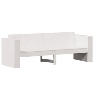 vidaXL Canap&eacute; de jardin 3 places blanc 189x60x62 cm bois de pin massif