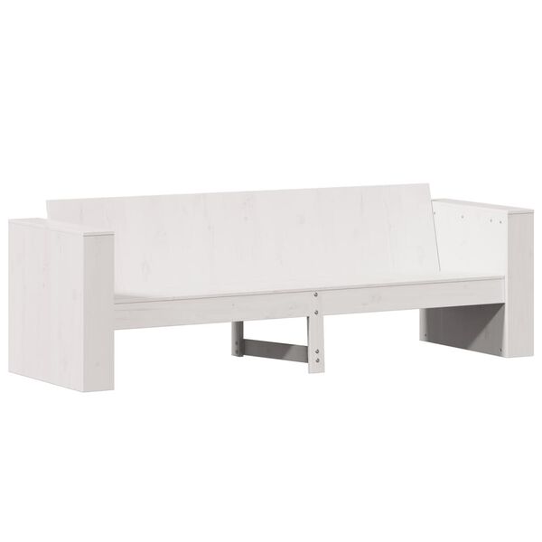 vidaXL Canap&eacute; de jardin 3 places blanc 189x60x62 cm bois de pin massif