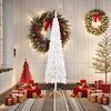vidaXL Sapin de No&euml;l &eacute;troit Blanc 180 cm