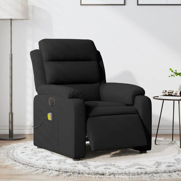 vidaXL Fauteuil inclinable de massage &eacute;lectrique noir velours