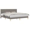 vidaXL Cadre de lit avec t&ecirc;te de lit Taupe 200 x 200 cm Tissu