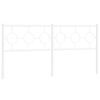 vidaXL T&ecirc;te de lit de remplacement m&eacute;tal blanc 180 cm