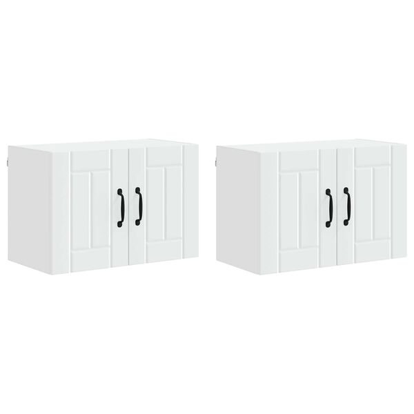 vidaXL Armoire de cuisine 2 pcs Blanc 60 x 31 x 40 cm