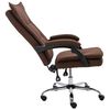 vidaXL Chaise de bureau Marron Tissu