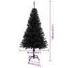 vidaXL Sapin de No&euml;l avec 150 LED avec support Noir 120 cm PVC