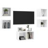 vidaXL Ensemble de meuble TV 5 pcs Blanc brillant Bois d'ing&eacute;nierie