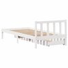 vidaXL Cadre de lit sans matelas blanc 75x190 cm bois de pin massif