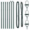 vidaXL Poteau de cl&ocirc;ture. 7 pcs Vert Acier