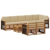 vidaXL Ensemble de canap&eacute;s d'ext&eacute;rieur 8 pc Naturel