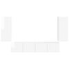 vidaXL Ensemble de meuble TV mural Montage mural 4 pcs Blanc brillant