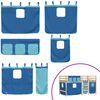 vidaXL Lit mezzanine enfants avec rideaux sans matelas bleu 90x200cm