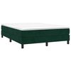vidaXL Sommier &agrave; lattes de lit et matelas Vert fonc&eacute; 140x190cm Velours