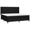 vidaXL Sommier &agrave; lattes de lit matelas et LED Noir 200x200 cm Tissu