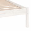 vidaXL Cadre de lit sans matelas blanc bois massif 100x200 cm
