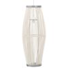 vidaXL Lampe suspendue Blanc Osier 40 W 23x55 cm Ovale E27