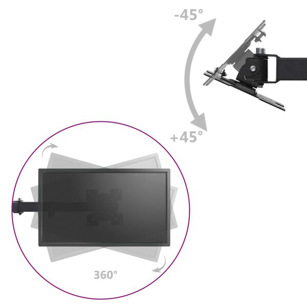 vidaXL Support de montage du moniteur 3 bras 13"-23"