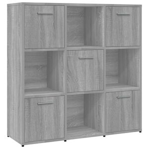 vidaXL Biblioth&egrave;que Sonoma gris 90x30x90 cm Bois d'ing&eacute;nierie