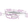 vidaXL Cadre de lit avec tiroirs sans matelas 75x190 cm