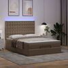 VidaXL Cadre de lit ottoman et matelas cappuccino 140x190cm similicuir