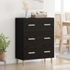 vidaXL Buffet Ch&ecirc;ne noir 69,5 x 34 x 90 cm Bois d'ing&eacute;nierie