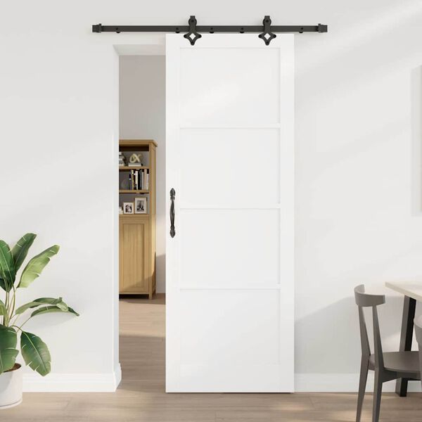 vidaXL Porte coulissante ORKDAL Blanc 83 x 232 cm Pin massif