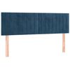 vidaXL Sommier &agrave; lattes de lit et matelas Bleu fonc&eacute; 140x190cm Velours