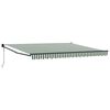 vidaXL Auvent R&eacute;tractable Vert et blanc 400 &times; 300 cm